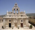 There is a significant number of monasteries in the island: Gouverneto Monastery (left) and the historical Monastery of Arkadi (right).