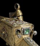 Detail of 18th century ceremonial jeweled Turkish rifle