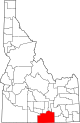 State map highlighting Cassia County
