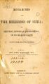 غلاف كتاب أبحاث في الديانات في سوريا لكريكور وارتابيد 1960.