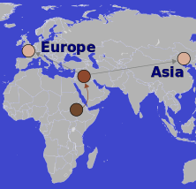 Convergent evolution human skin color map.svg