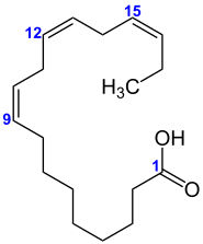 Alpha-Linolenic acid Structural Formulae V.2.svg