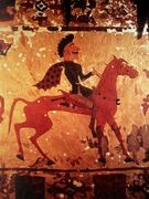 A Scythian horseman from the general area of the Ili river, Pazyryk, c. 300 BCE.