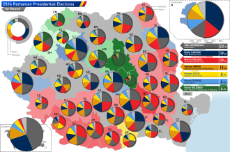 Romanian Presidential Elections 2024 - First Round.svg