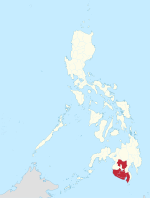 Map of the Philippines highlighting Soccsksargen