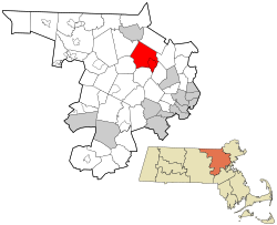 Location in Middlesex County in Massachusetts