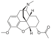 Chemical structure of Acetyldihydrocodeine.