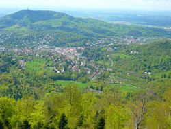 View of Baden-Baden from Mount Merkur.
