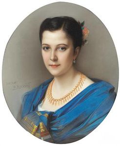 كونستانت-جوزيف بروكار، كليمنتين ستورا، ح. 1880، پاستيل. مجموعة خاصة، نيويورك.