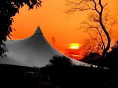 Sunset over the Lake View Park