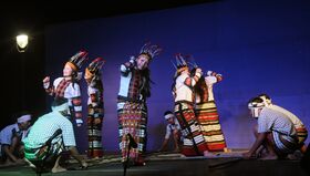 Mizoram Bango Nirtya performed at the 44th India International Film Festival of India (IFFI-2013), in Panaji, Goa on November 26, 2013.jpg