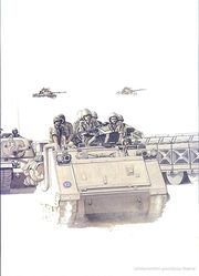 دبابة تحمل جنود إسرائيليون أثناء معركة الدفرسوار.