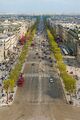 The Champs-Élysées seen from the Arc de Triomphe