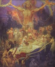 Mucha's الملحمة السلاڤية cycle No.20: The Apotheosis of the Slavs, Slavs for Humanity (1926)