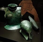 Archaic period hoplite armor set.
