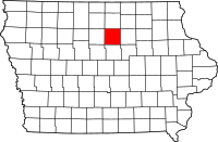 Map of Iowa highlighting