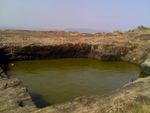 Left: Rock-cut cistern at Pavurallakonda; Right: Rock-cut Buddhist monastery at Bojjannakonda in the Eastern Ghats in Andhra Pradesh
