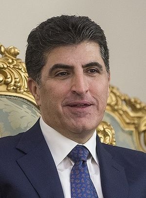 Nechirvan Barzani meets with Ali Shamkhani, Tehan 21 January 2018 (29915) (cropped).jpg