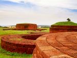Left: Buddhist stupas at Bavikonda; Right: Udayagiri in the Eastern Ghats