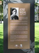 Tribute to Rizal at Cavenagh Bridge in Singapore