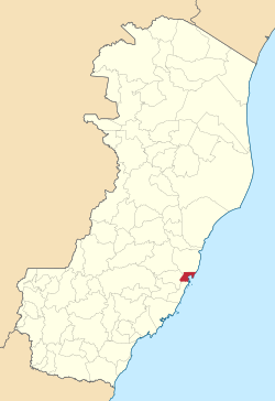 Location in the Espírito Santo