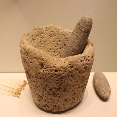 Stone Age Stone Mortar & Pestle, Kebaran culture, 22000-18000 BP.jpg