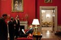 President Obama with Gibbs in the Red Room (3/24/09)