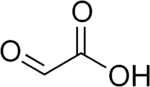 Skeletal formula of glyoxylic acid