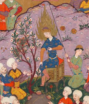 Spencer Coll. Persian MS. 46 fol 55r Yusuf enthroned as governor in Egypt.jpg