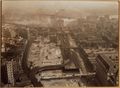 Aerial photo taken by the U.S. Works Progress Administration in Summer 1936, after the area was cleared for widening the roadway approach to the Brooklyn Bridge