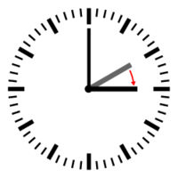 رسم لساعة يظهر.