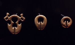 Igorot gold double-headed pendants (lingling-o) from the Philippines