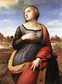 Saint Catherine of Alexandria, 1507, borrows from the pose of Leonardo's Leda[2]
