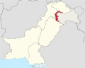 Azad Kashmir in Pakistan (claims hatched).svg