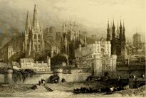 Entrance to Burgos by David Roberts, c. 1838