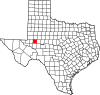 State map highlighting Midland County