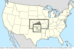 Map of the change to the United States in central North America on August 3, 1950