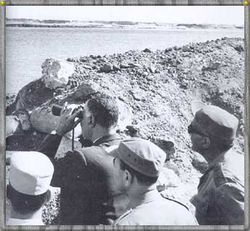 الرئيس جمال عبد الناصر على الجبهة المصرية أثناء حرب الاستنزاف