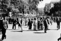 This is a general view of a demonstration taking place at Opera Square in Cairo, Egypt, Jan. 25, 1952. (AP Photo/Stanislav Yavorsky)