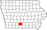 State map highlighting Clarke County