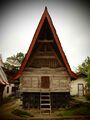 Traditional Batak house at Ambarita, Lake Toba
