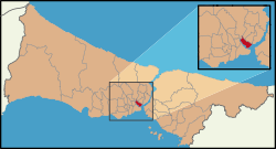 Location of Beyoğlu in Istanbul