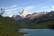 Desert Lake in Fitz Roy in Argentine Patagonia.