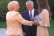 السيدة انتصار السيسي مع ملك وملكة الأردن.