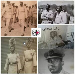 وزير الدفاع اللواء حسن بشير نصر والملحق العسكرى الألمانى وبعض قادة القوات المسلحه في إفتتاح مصنع الذخيره بالشجره عام ١٩٦٢م