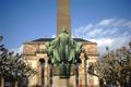 The Monument to General Leclerc on Place Broglie, with the neo-classical Opera House right behind