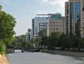 Modern architecture on the banks of Dâmboviţa River