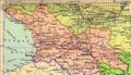 Map of the Georgian Soviet Socialist Republic in 1944-1955