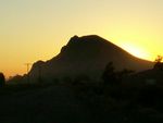 Sunset over Malheur Butte, an extinct volcanic cinder cone near Ontario, Oregon.
