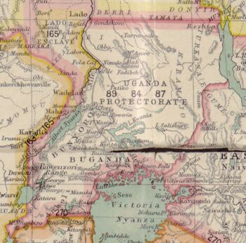 خريطة محمية أوغندا في 1906